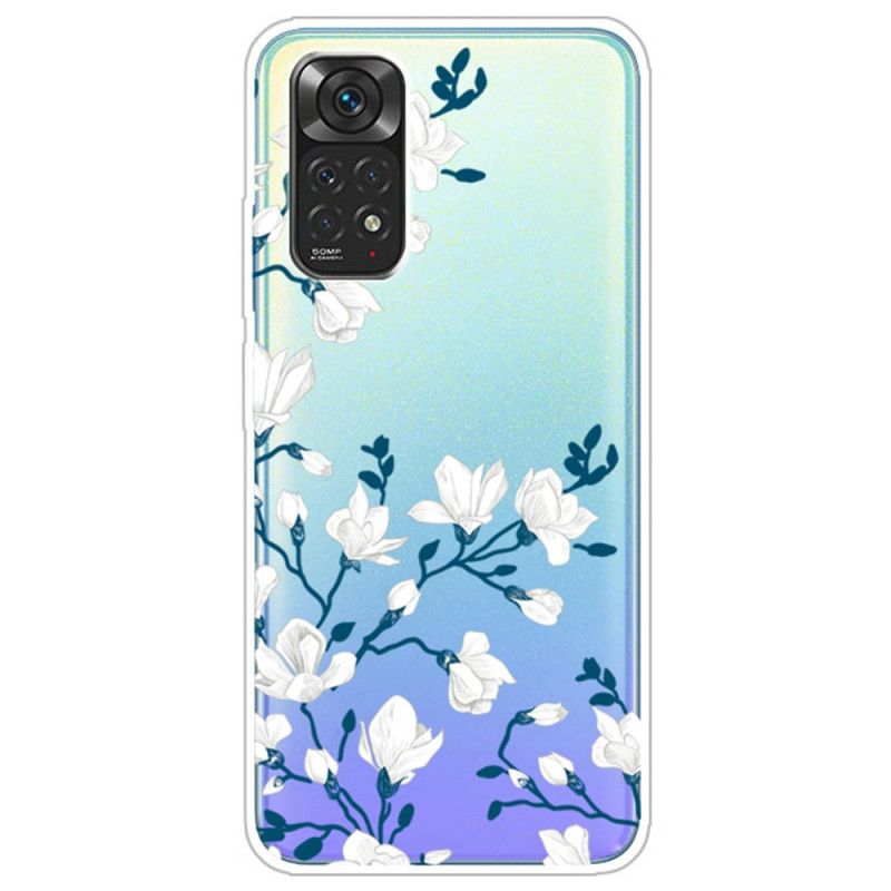 Cover Xiaomi Redmi Note 11 Pro 4G / 5G Hvide Blomster