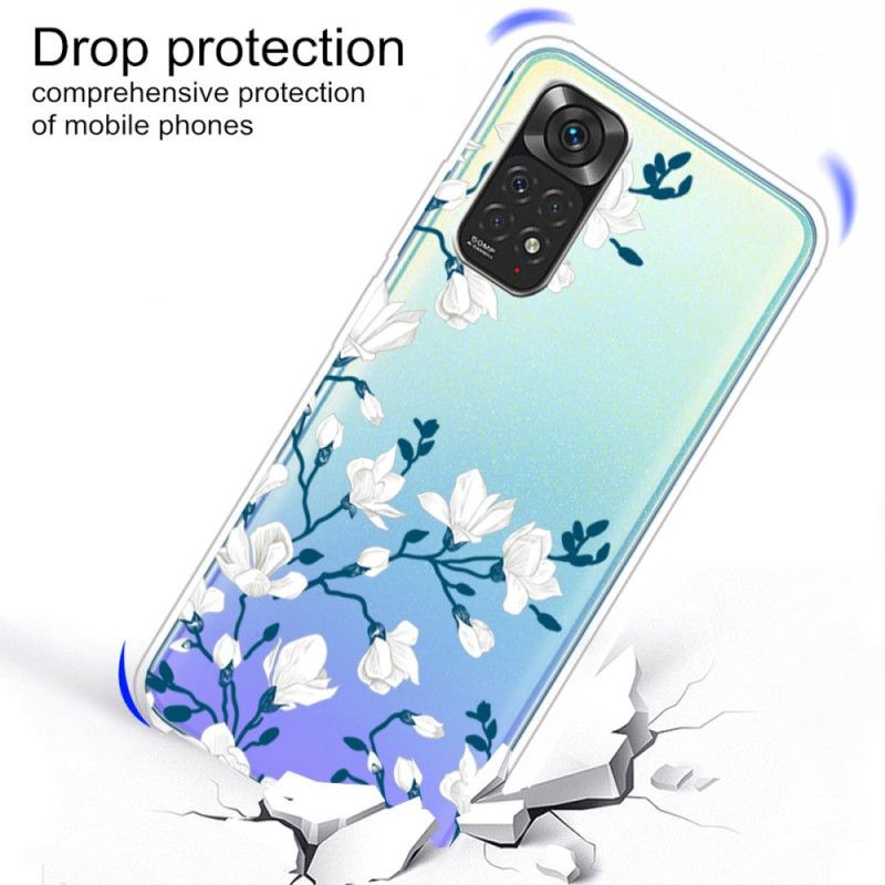 Cover Xiaomi Redmi Note 11 Pro 4G / 5G Hvide Blomster