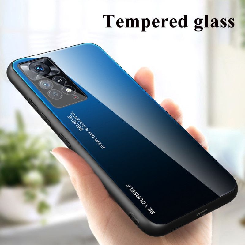 Cover Xiaomi Redmi Note 11 Pro 4G / 5G Vær Dig Selv Hærdet Glas