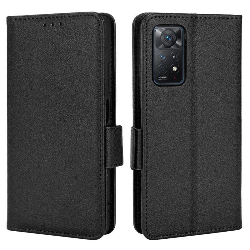 Flip Cover Xiaomi Redmi Note 11 Pro 4G / 5G Faux Læder Litchi