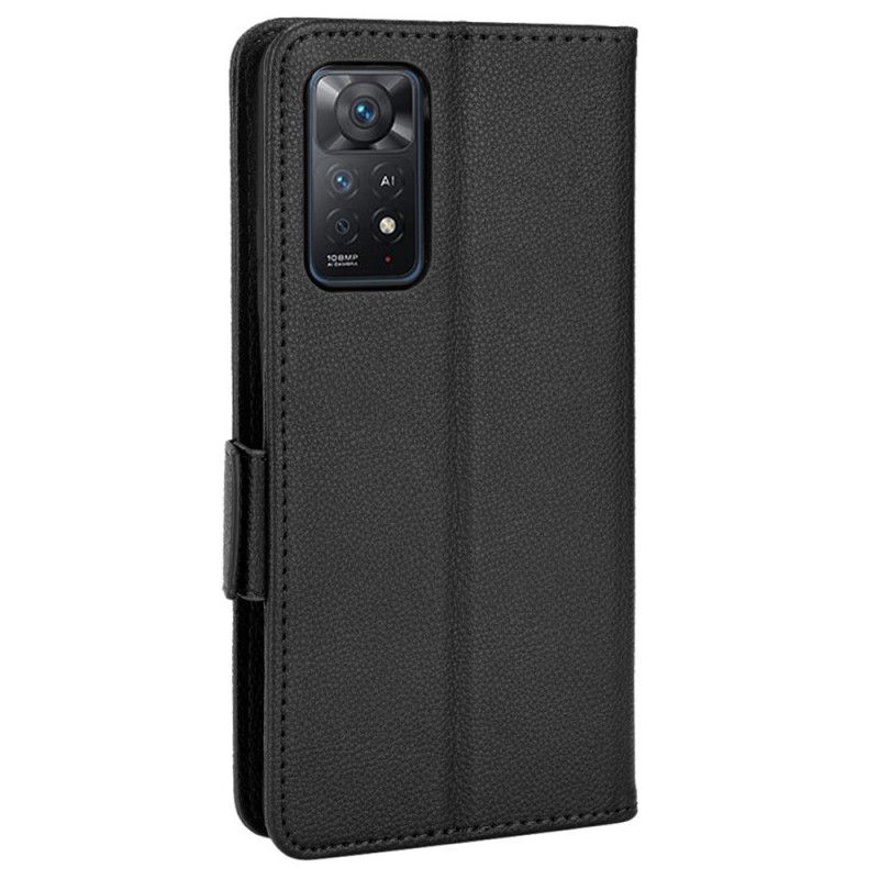 Flip Cover Xiaomi Redmi Note 11 Pro 4G / 5G Faux Læder Litchi