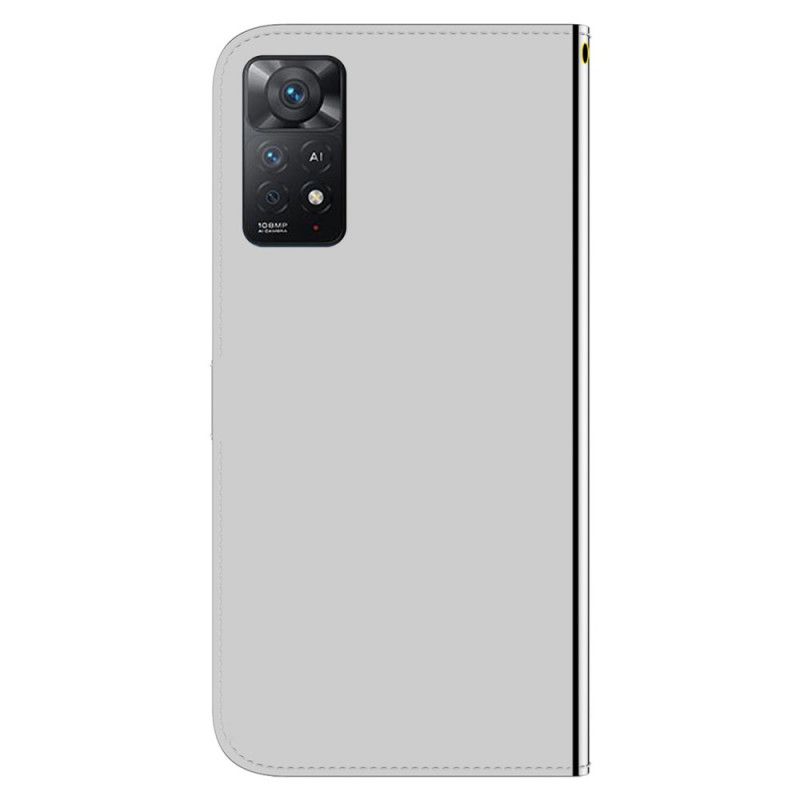 Flip Cover Xiaomi Redmi Note 11 Pro 4G / 5G Imiteret Læderbetrækspejl