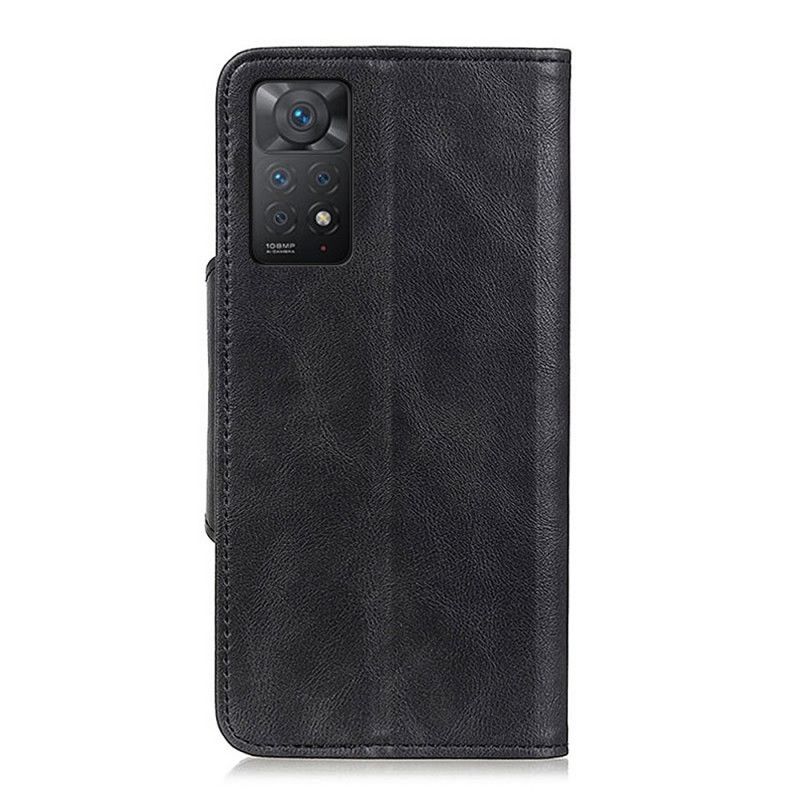 Flip Cover Xiaomi Redmi Note 11 Pro 4G / 5G Imiteret Læderknap