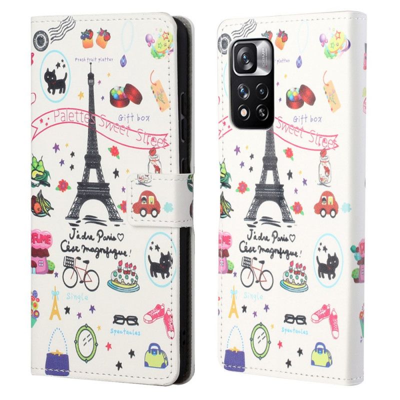 Flip Cover Xiaomi Redmi Note 11 Pro 4G / 5G Jeg Elsker Paris