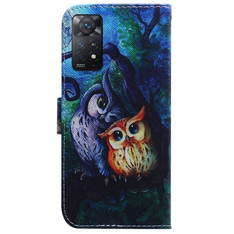 Flip Cover Xiaomi Redmi Note 11 Pro 4G / 5G Maleri Af Ugler