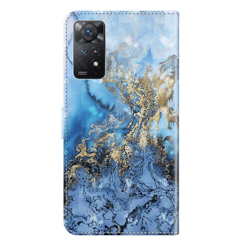 Flip Cover Xiaomi Redmi Note 11 Pro 4G / 5G Marmordesign Med Snor