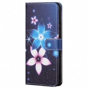 Flip Cover Xiaomi Redmi Note 11 Pro 4G / 5G Med Snor Lunar Strap Blomster