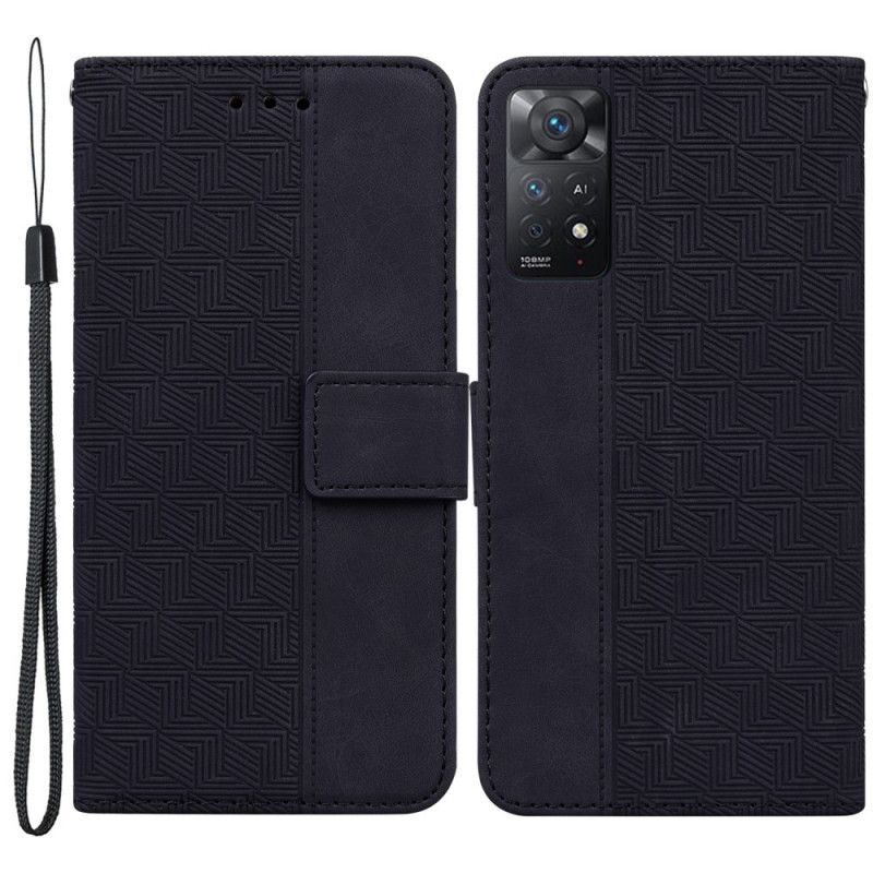 Flip Cover Xiaomi Redmi Note 11 Pro 4G / 5G Med Snor Thongmønster