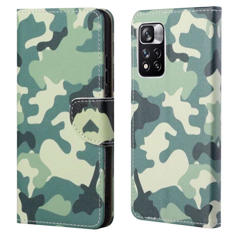 Flip Cover Xiaomi Redmi Note 11 Pro 4G / 5G Militær Camouflage