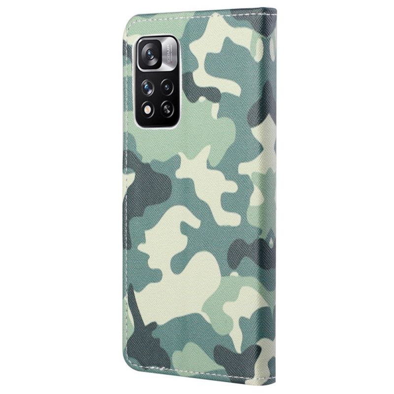 Flip Cover Xiaomi Redmi Note 11 Pro 4G / 5G Militær Camouflage