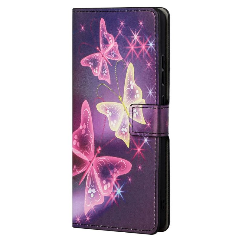 Flip Cover Xiaomi Redmi Note 11 Pro 4G / 5G Sommerfugle Og Blomster