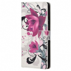 Flip Cover Xiaomi Redmi Note 11 Pro 4G / 5G Tropiske Blomster