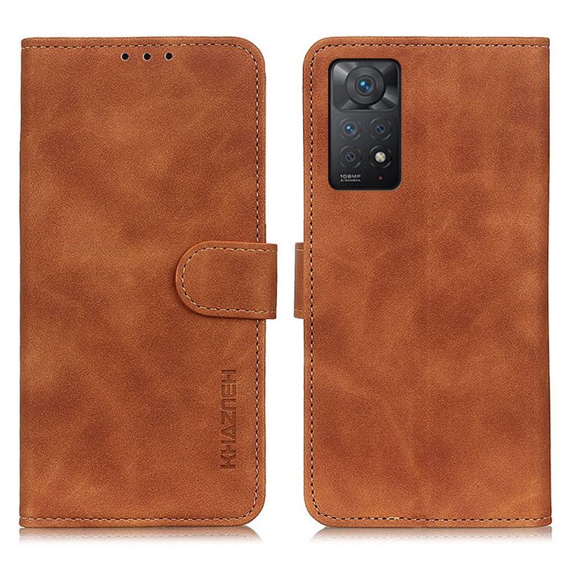 Flip Cover Xiaomi Redmi Note 11 Pro 4G / 5G Vintage Lædereffekt Khazneh