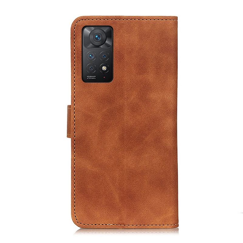 Flip Cover Xiaomi Redmi Note 11 Pro 4G / 5G Vintage Lædereffekt Khazneh