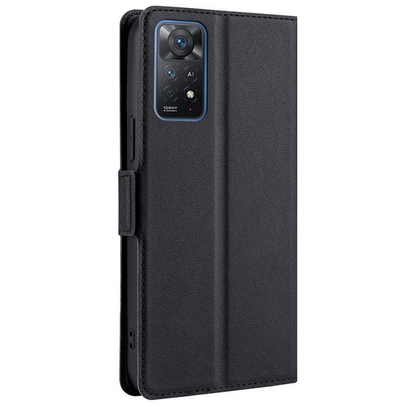 Læder Cover Xiaomi Redmi Note 11 Pro 4G / 5G Flip Cover Dobbelt Nye Farver Flap