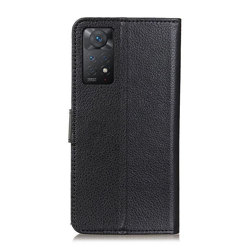 Læder Cover Xiaomi Redmi Note 11 Pro 4G / 5G Traditionelt Litchi Imiteret Læder