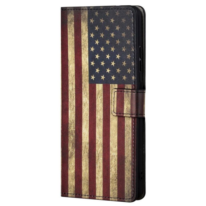 Læder Cover Xiaomi Redmi Note 11 Pro 4G / 5G Us Flag