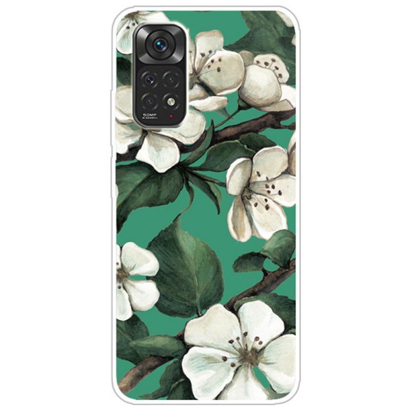 Mobilcover Xiaomi Redmi Note 11 Pro 4G / 5G Hvide Blomster