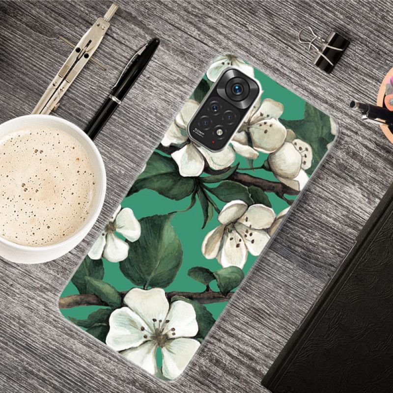 Mobilcover Xiaomi Redmi Note 11 Pro 4G / 5G Hvide Blomster