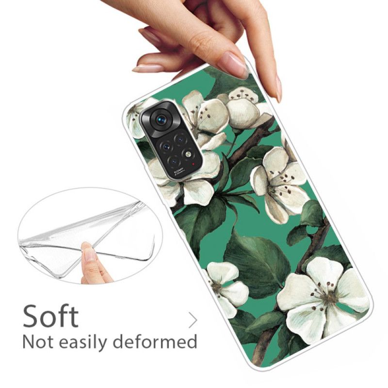 Mobilcover Xiaomi Redmi Note 11 Pro 4G / 5G Hvide Blomster