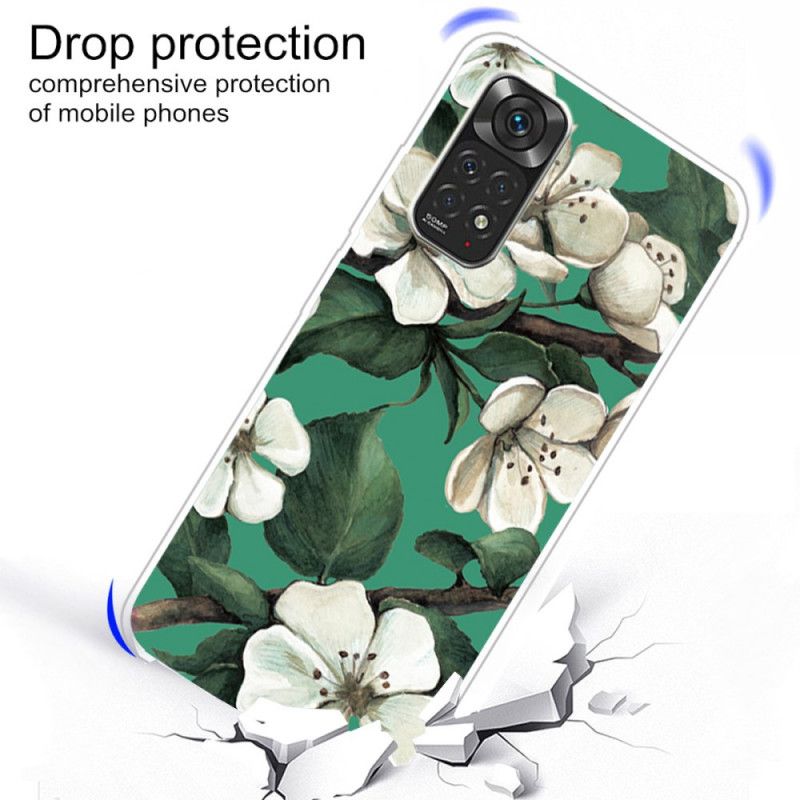 Mobilcover Xiaomi Redmi Note 11 Pro 4G / 5G Hvide Blomster