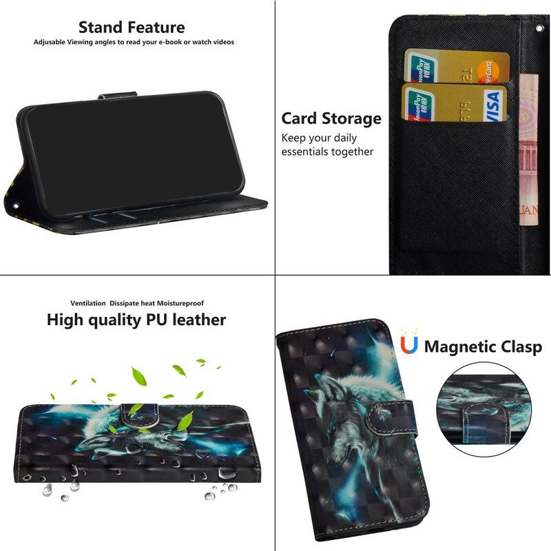 Flip Cover Oppo Find X2 Lite Majestisk Ulv