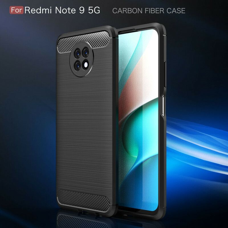 Cover Xiaomi Redmi Note 9 5G / 9T 5G Børstet Kulfiber