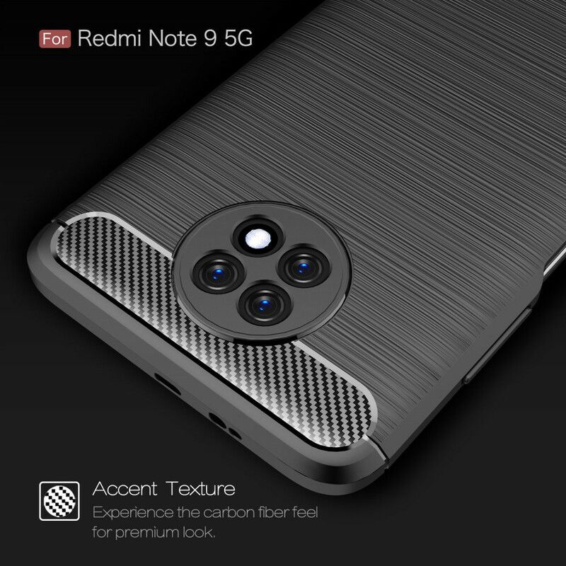 Cover Xiaomi Redmi Note 9 5G / 9T 5G Børstet Kulfiber