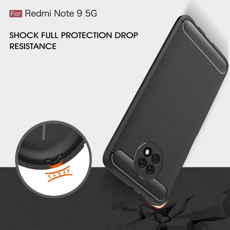 Cover Xiaomi Redmi Note 9 5G / 9T 5G Børstet Kulfiber