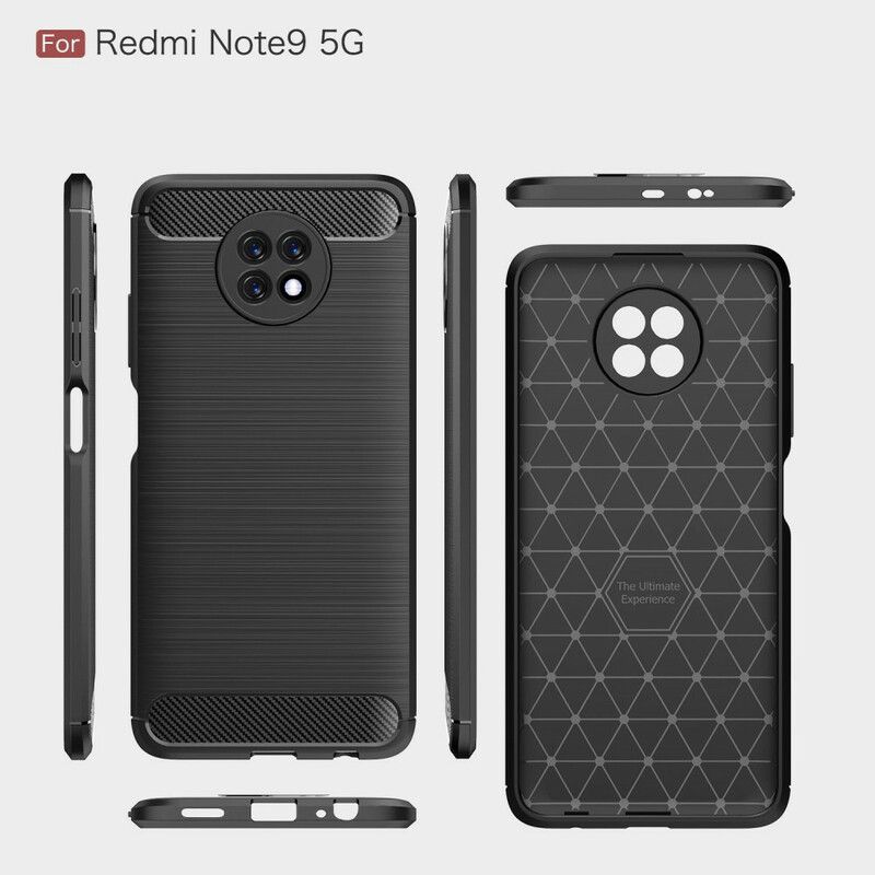 Cover Xiaomi Redmi Note 9 5G / 9T 5G Børstet Kulfiber