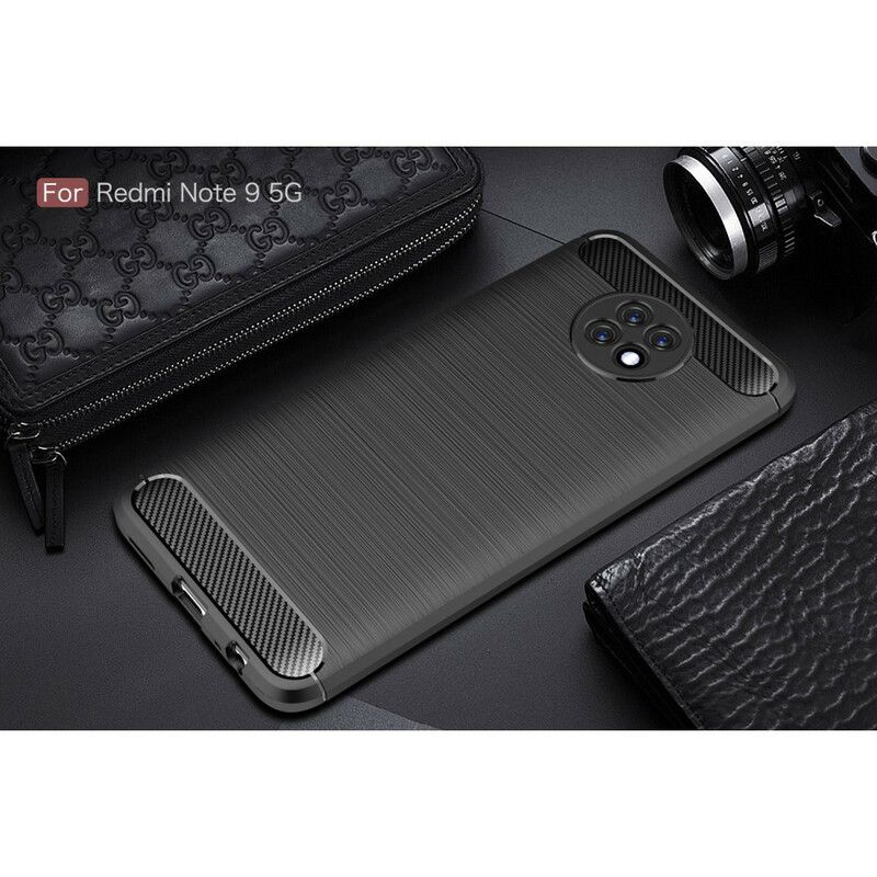 Cover Xiaomi Redmi Note 9 5G / 9T 5G Børstet Kulfiber