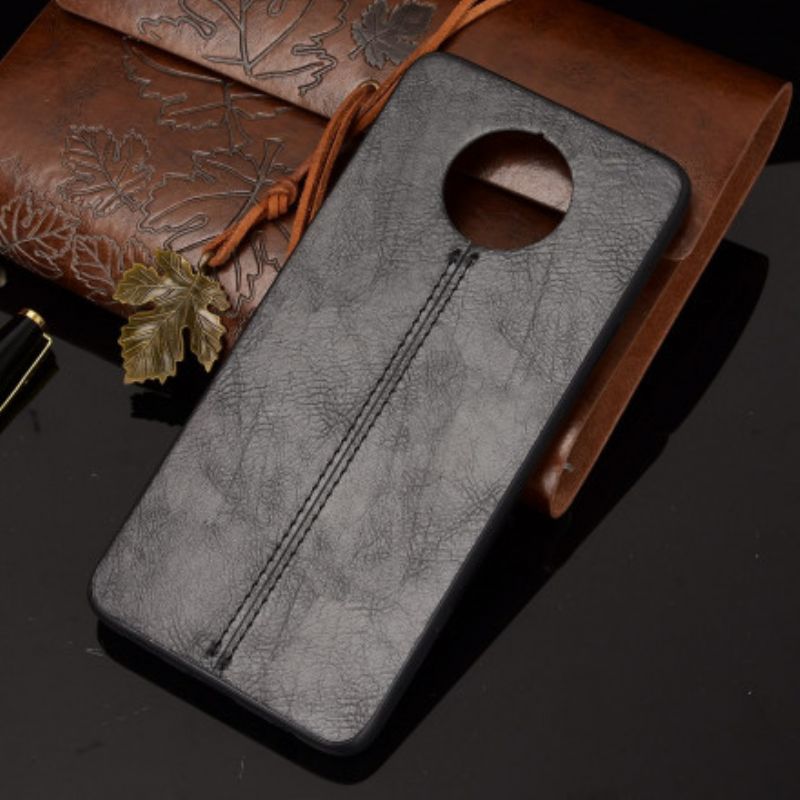 Cover Xiaomi Redmi Note 9 5G / 9T 5G Søm Lædereffekt