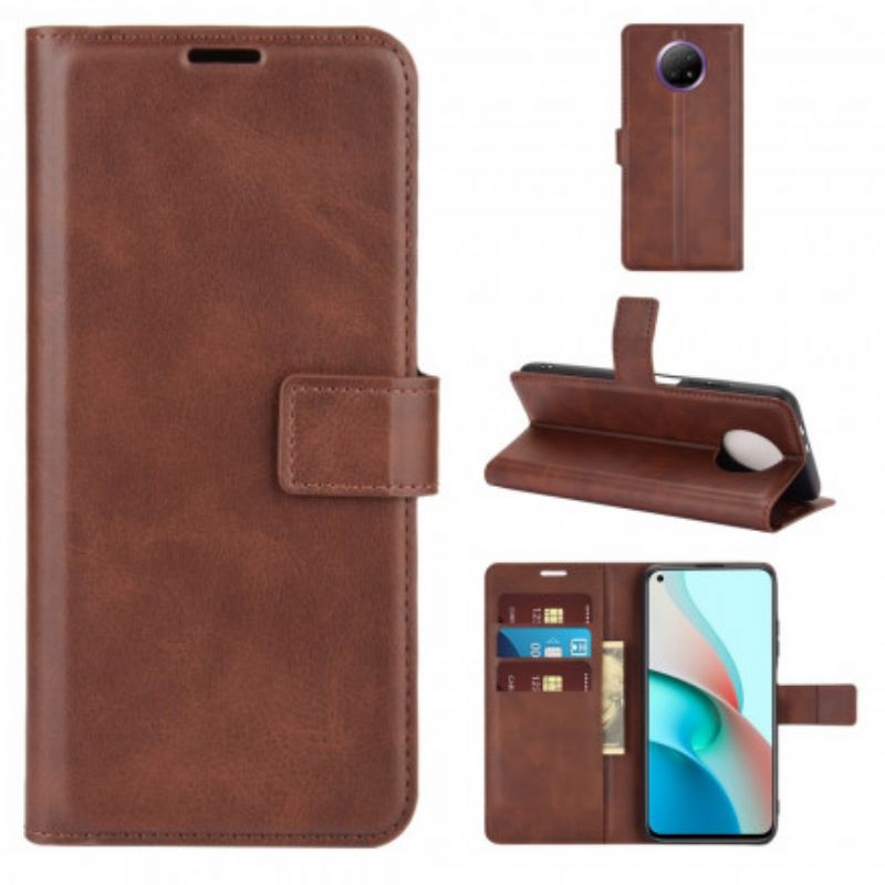 Flip Cover Xiaomi Redmi Note 9 5G / 9T 5G Slank Ekstrem Lædereffekt