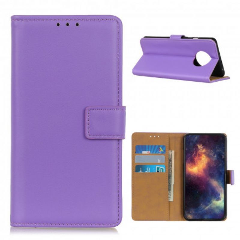 Læder Cover Xiaomi Redmi Note 9 5G / 9T 5G Simpelt Kunstlæder