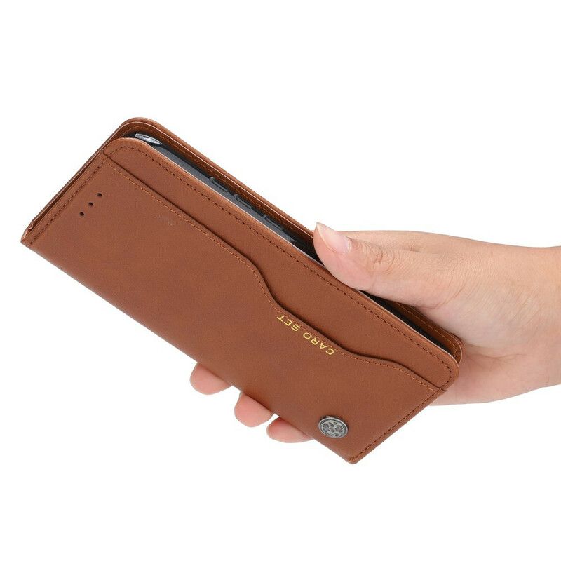 Cover Xiaomi Redmi Note 9 Flip Cover Faux Læder Kortholder