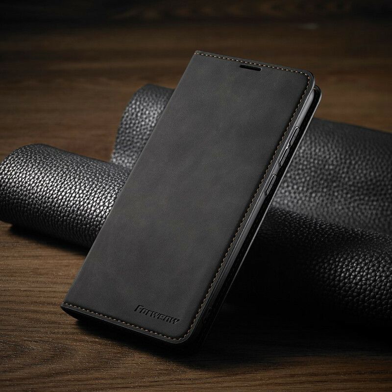 Cover Xiaomi Redmi Note 9 Flip Cover Lædereffekt Forwenw