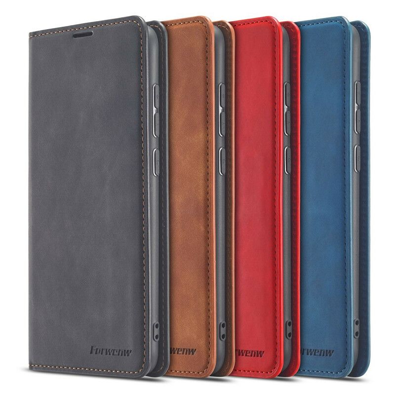 Cover Xiaomi Redmi Note 9 Flip Cover Lædereffekt Forwenw