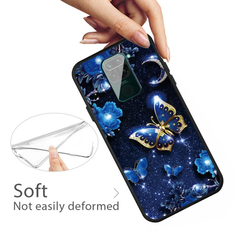 Cover Xiaomi Redmi Note 9 Gylden Sommerfugl