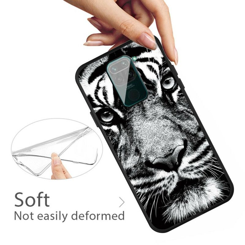 Cover Xiaomi Redmi Note 9 Sort Og Hvid Tiger