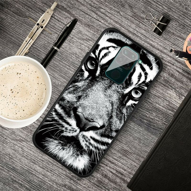 Cover Xiaomi Redmi Note 9 Sort Og Hvid Tiger