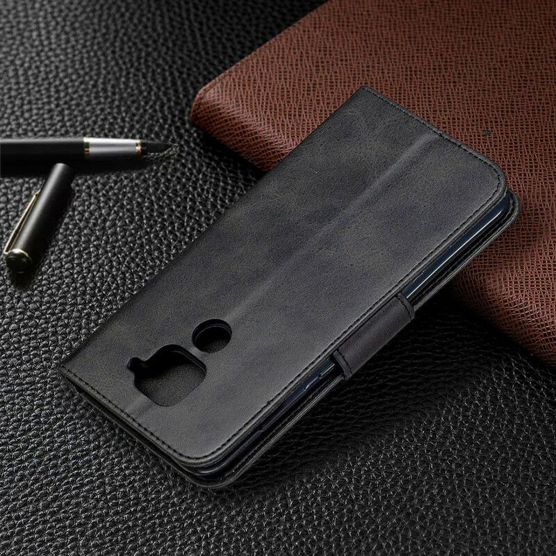 Flip Cover Xiaomi Redmi Note 9 Læder Cover Glat Skrå Klap