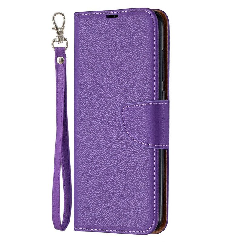 Flip Cover Xiaomi Redmi Note 9 Læder Cover Litchi Flap Skrå