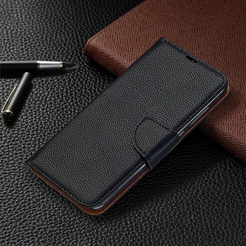 Flip Cover Xiaomi Redmi Note 9 Læder Cover Litchi Flap Skrå