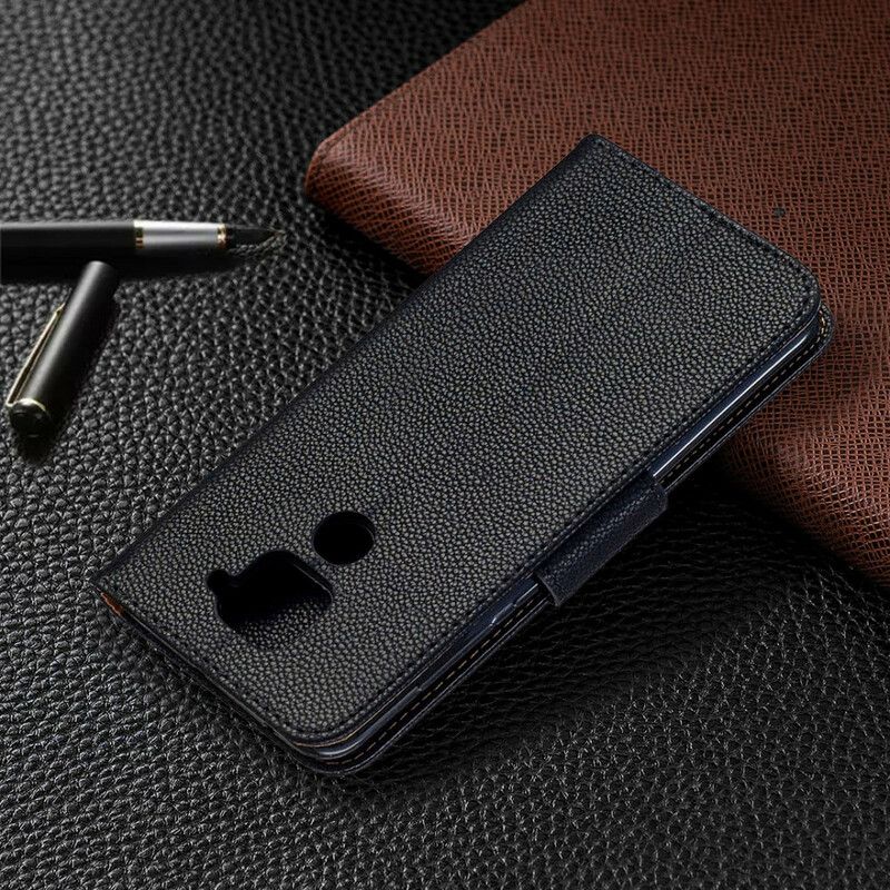 Flip Cover Xiaomi Redmi Note 9 Læder Cover Litchi Flap Skrå