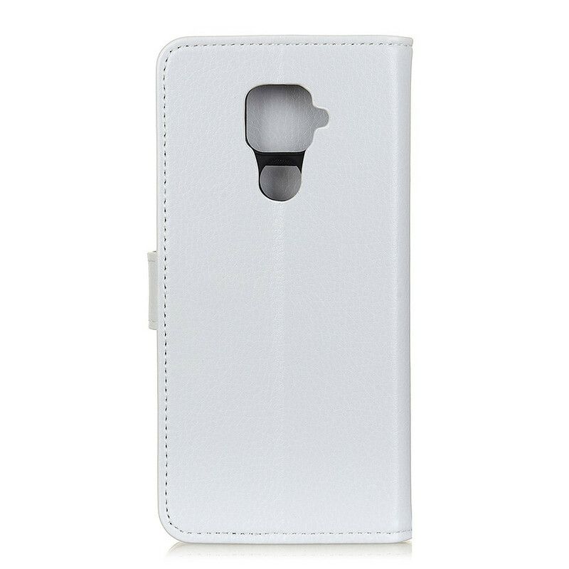 Flip Cover Xiaomi Redmi Note 9 Litchi-lædereffektsøm