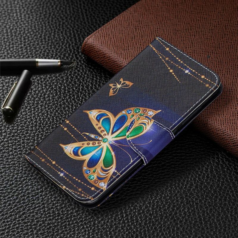 Flip Cover Xiaomi Redmi Note 9 Magisk Sommerfugl