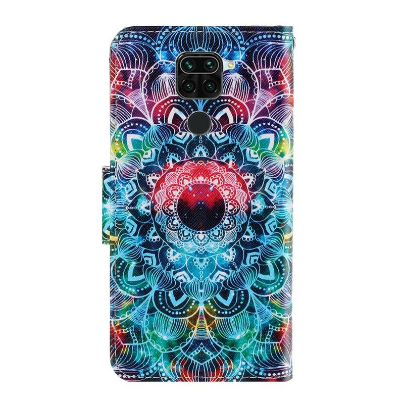 Flip Cover Xiaomi Redmi Note 9 Med Snor Flashy Strappy Mandala