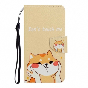 Flip Cover Xiaomi Redmi Note 9 Med Snor Rør Mig Ikke Strappy Cat