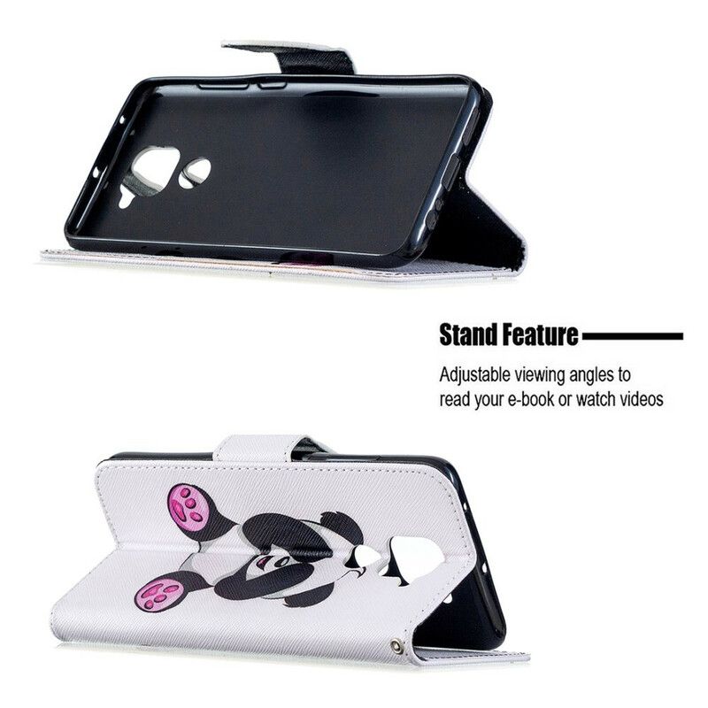 Flip Cover Xiaomi Redmi Note 9 Panda Sjov