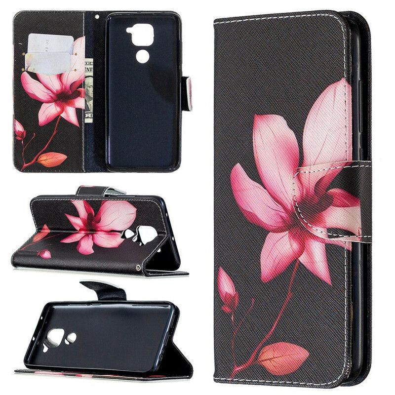 Flip Cover Xiaomi Redmi Note 9 Pink Blomst